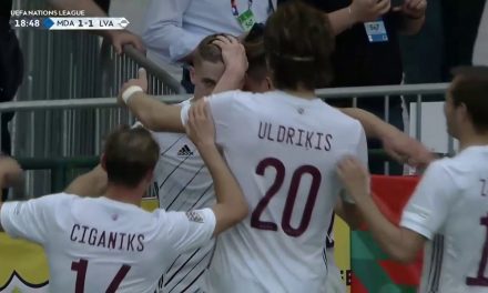A mistake from Moldova leads to the equalizer by Latvia and Vladislavs Gutkovskis,