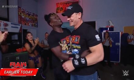 John Cena welcomed back to Monday Night Raw by the WWE locker room | WWE on FOX,