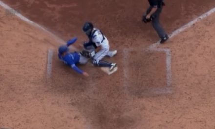 A controversial blocking the plate ruling gives Blue Jays a 3-2 victory over Twins