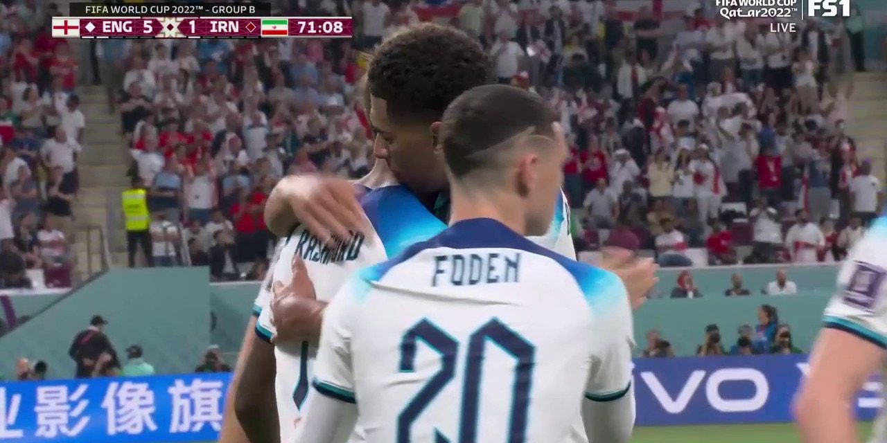 England’s Marcus Rashford scores goal vs. Iran in 71′  2022 FIFA World Cup