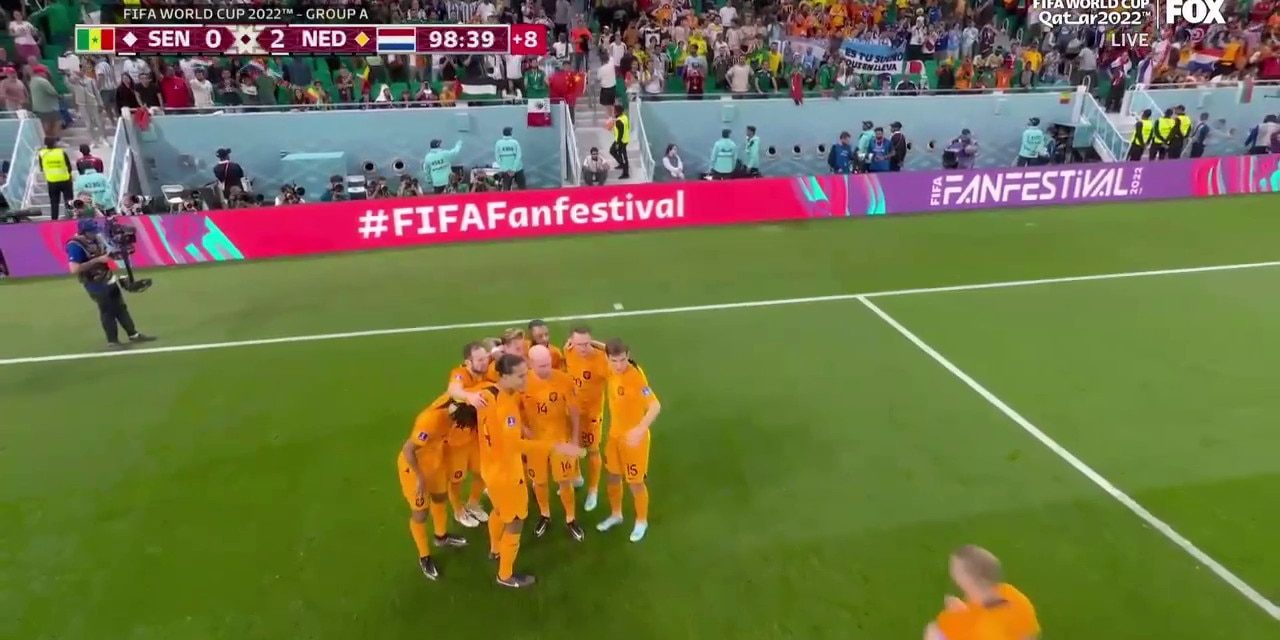 Netherlands’s Davy Klaassen scores goal vs. Senegal in 90+9′  2022 FIFA World Cup