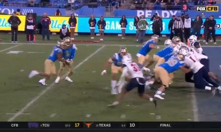 UCLA’s Zach Charbonnet rushes for his 2nd TD of the game vs. Arizona