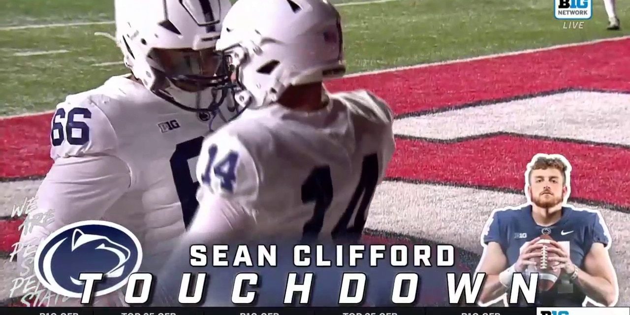 Sean Clifford runs in a 14-yard touchdown to extend Penn State’s lead