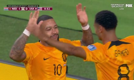 Netherlands’s Memphis Depay scores goal vs. USA in 10′  2022 FIFA World Cup