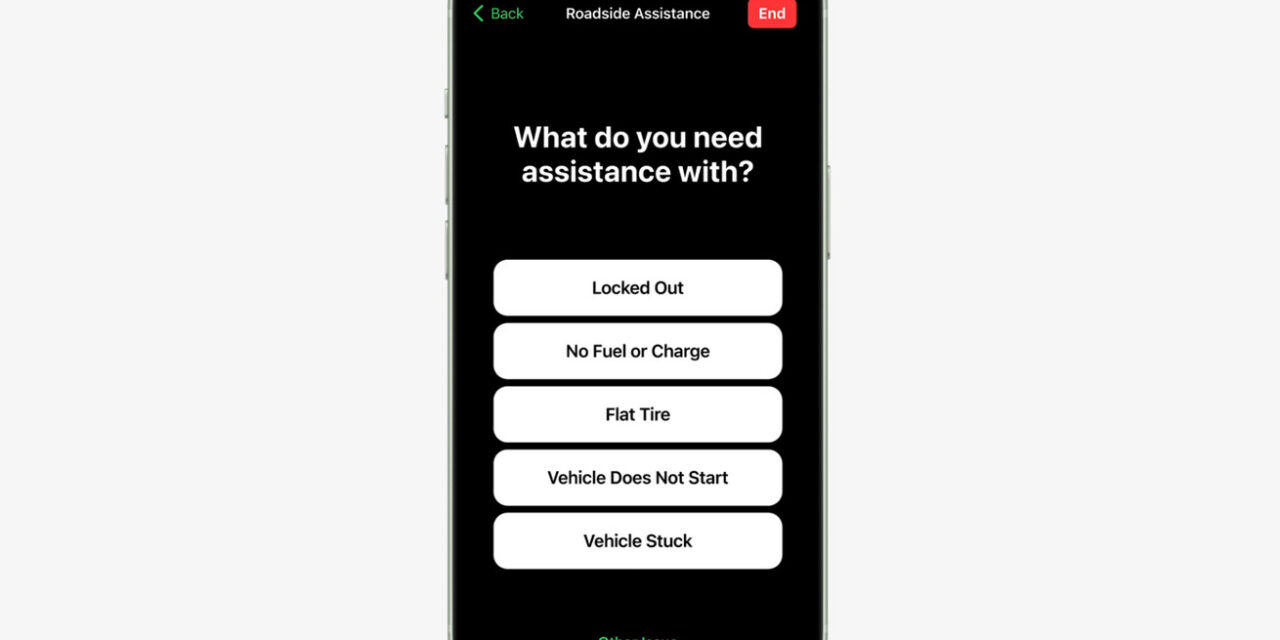 Apple is adding roadside assistance via satellite to the iPhone